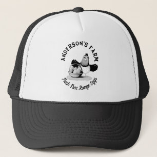 Casquette Oeuf de ferme familial sur mesure amusant Poulets 