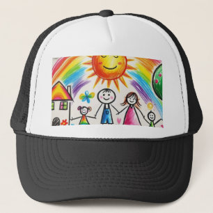 Casquette Œuvre d'art enfant Dessin d'enfants fier