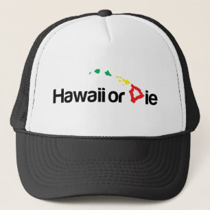 Casquette OG Hawaï ou meurent logo - couleurs de Rasta