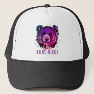 Casquette "OH BEAR"   Drôle Panda Violet Cool