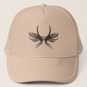 Casquette Oiseau Abstrait tribal noir