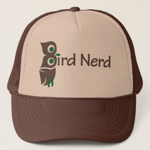 Casquette Oiseau Chouette Nerd Brown et verte