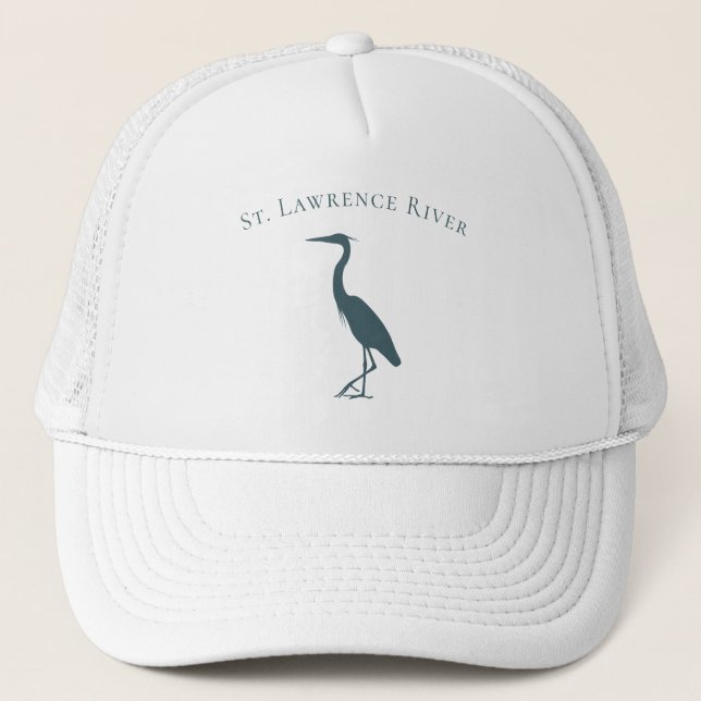 Casquette Oiseau migrateur côtier Silhouette de Grand Héron  (Devant)