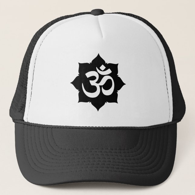 Casquette OM Namaste Spirituelle Lotus Fleur Yoga (Devant)