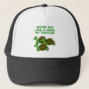 Casquette On est comme un troupeau de tortues Drôle design