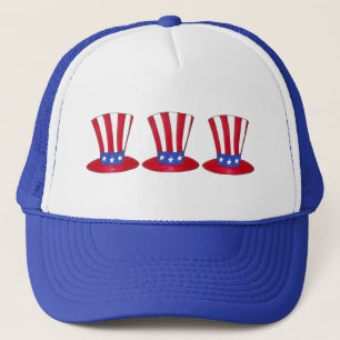 Casquette Oncle Sam Juillet 4 USA Patriotique américain Drap