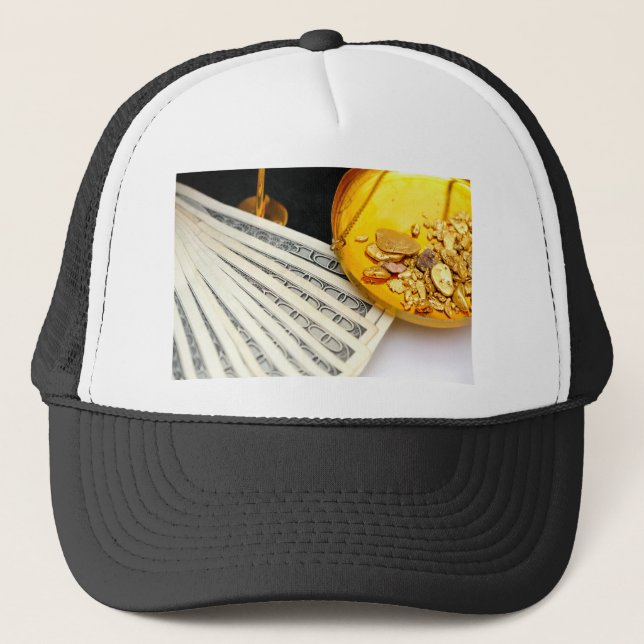 Casquette Or et argent liquide (Devant)