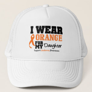 Casquette Orange d'usage de la leucémie I pour ma fille