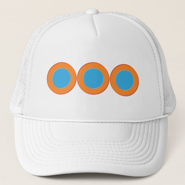 Casquette Orange En Blue Dots (Devant)