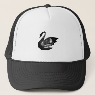 Casquette Origami cygne lune de poisson abstraite