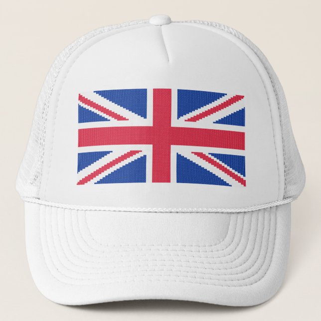 Casquette Original cross-stitch design Union Jack (Devant)