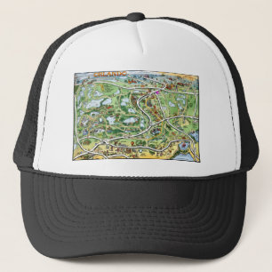 Casquette Orlando Florida Cartoon Map