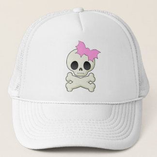 Casquette Os croisés mignons du crâne n avec l'arc de batte