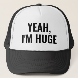 Casquette Ouais, je suis un énorme drôles Black White Homme 