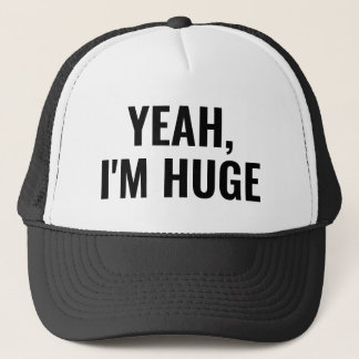 Casquette Ouais, je suis un énorme drôles Black White Homme