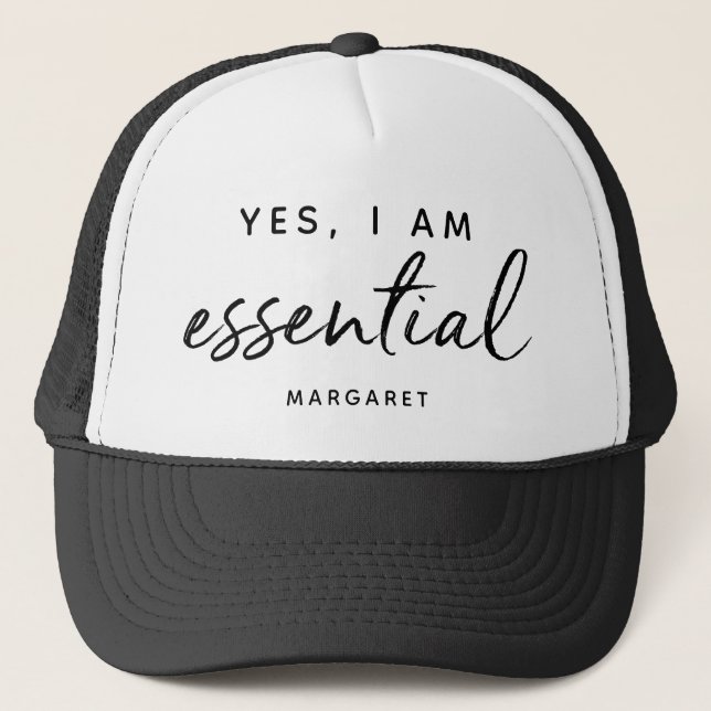 Casquette Oui, Je Suis Un Employé De Première Ligne Travaill (Devant)