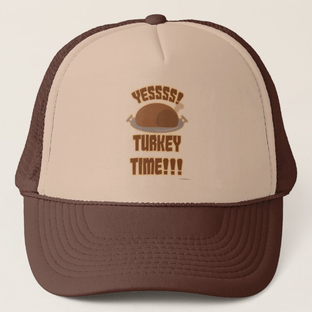 Casquette Oui Turquie Temps amusant Thanksgiving Humour (Devant)