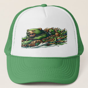 Casquette Ours Animés à bord d'une voiture verte