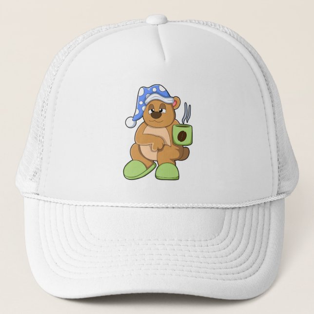 Casquette Ours avec la Coupe du Café & Tête de Bleu (Devant)