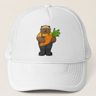 Casquette Ours comme fermier avec carotte