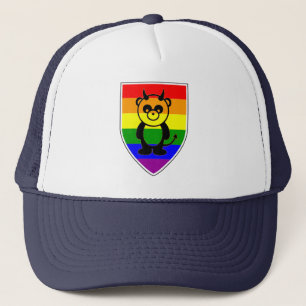 Casquette Ours gris Pride arc en ciel drapeau Panda