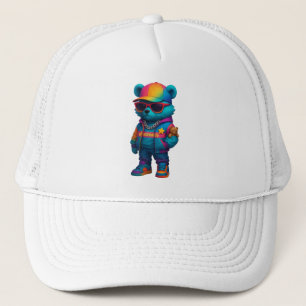 Casquette Ours Hip hop coloré