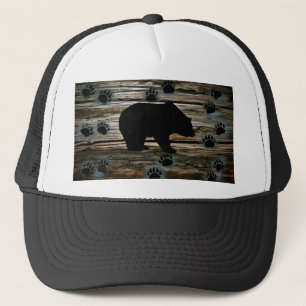 Casquette Ours Noir Ours Noir Pâtes Bois Rustique
