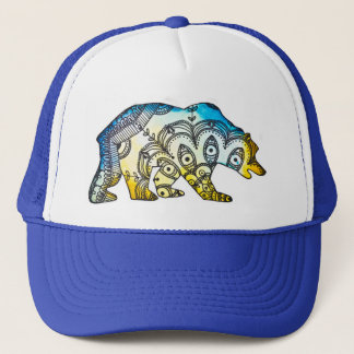 Casquette Ours Snapback de bleu et d'or par Megaflora