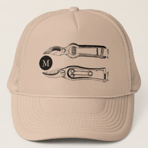 Casquette Outils de jardinage vintages Pruners Monogramme T 