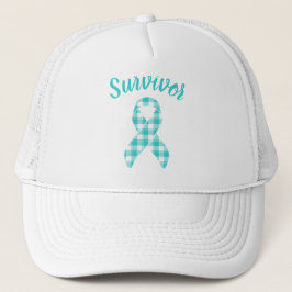 Casquette Ovarian Cancer Awareness Teal Ribbon Survivor