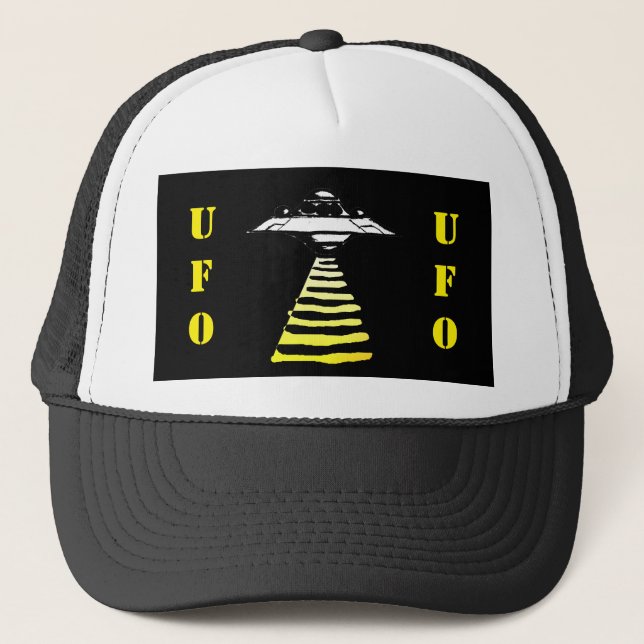Casquette OVNI - noir et blanc jaune (Devant)