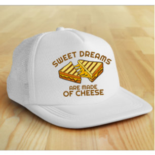 Casquette Pain au fromage personnalisé moderne texte jaune