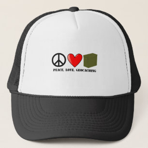 Casquette Paix, amour, Geocaching