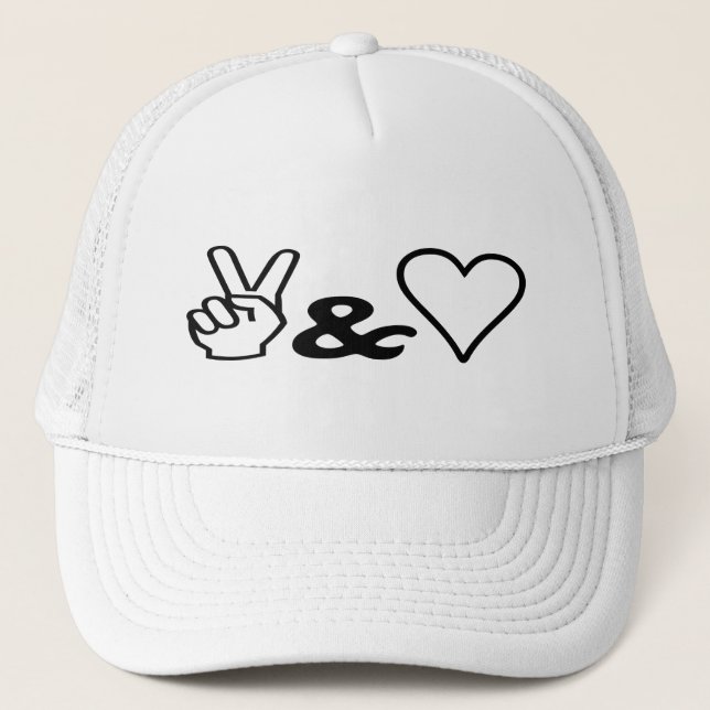 Casquette Paix et amour (Devant)