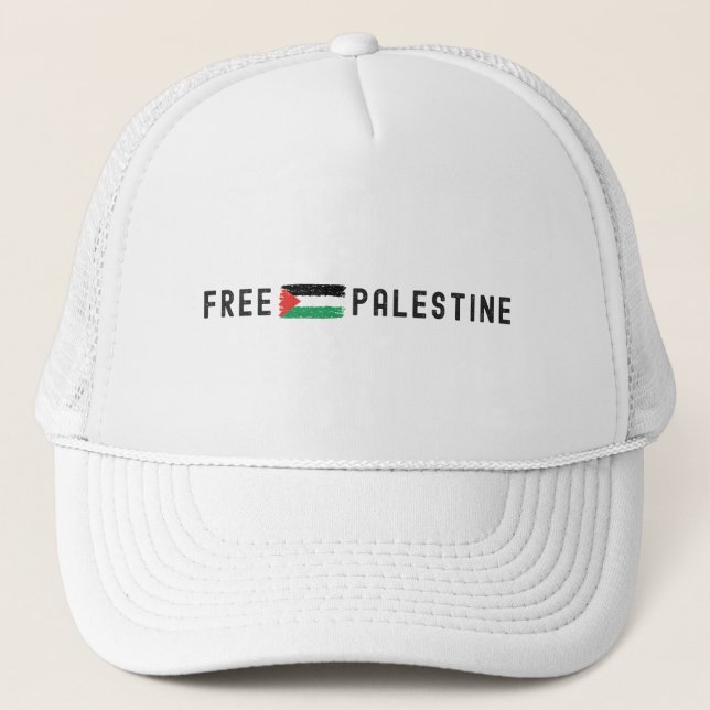 CASQUETTE PALESTINE LIBRE AVEC DRAPEAU (Devant)