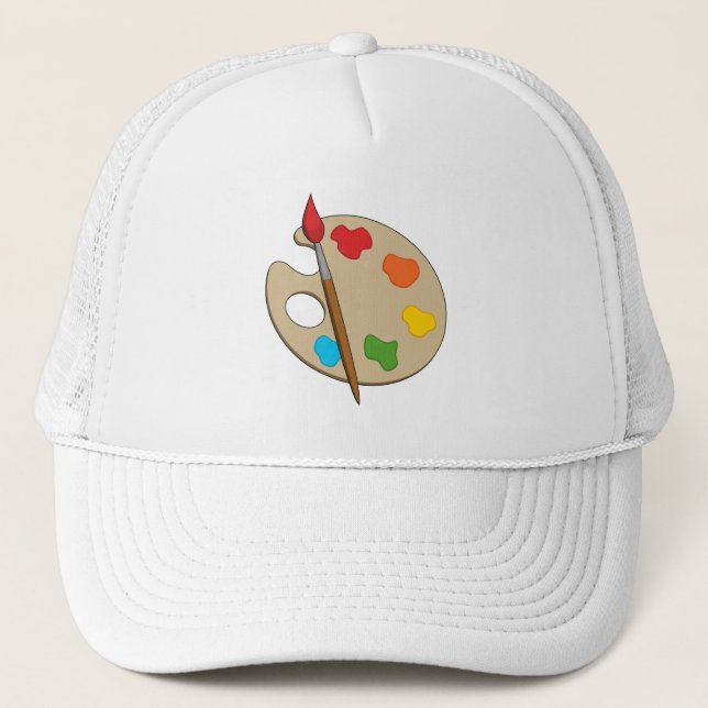 Casquette Palette Artiste avec pinceau (Devant)