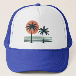 Casquette Palmier tropical rétro/vintage