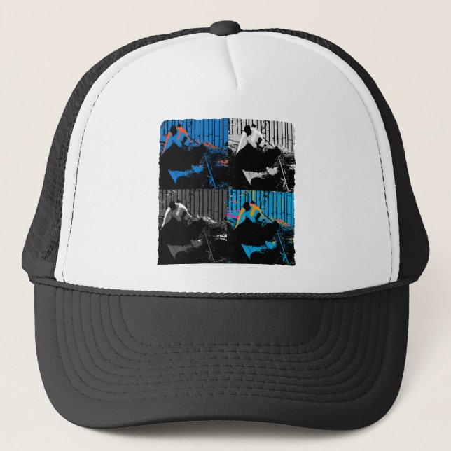 Casquette Panda Bear Multi-panel Art Design (Devant)