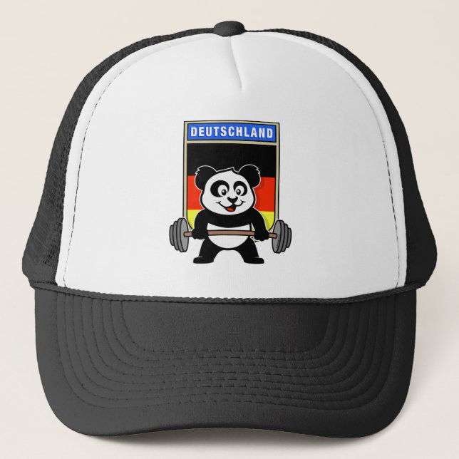 Casquette Panda d'haltérophilie allemande (Devant)