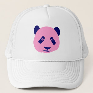 Casquette Panda - rose et bleu foncé