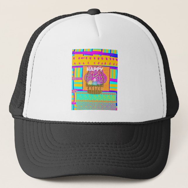 Casquette Panier de Pâques et d'Oeufs inspirés de l'Afrique  (Devant)