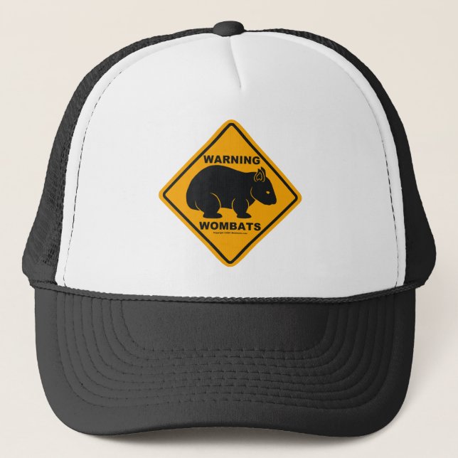 Casquette Panneau d'avertissement de wombat (Devant)