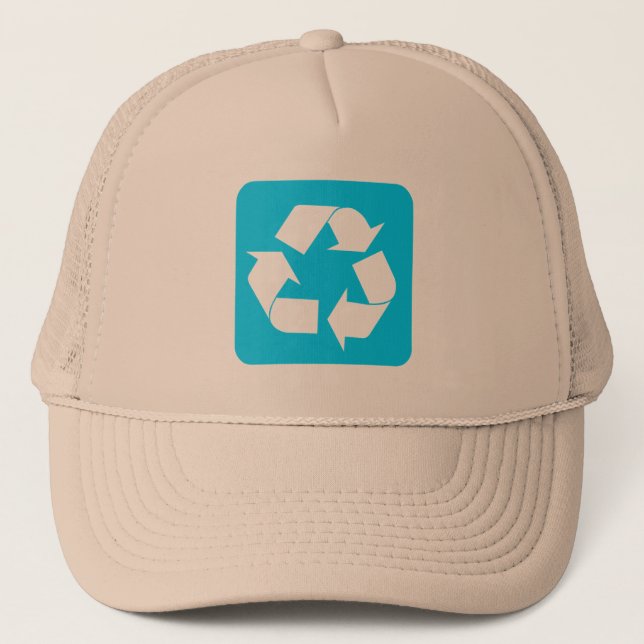 Casquette Panneau de recyclage - bleu ciel (Devant)