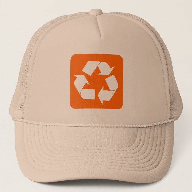 Casquette Panneau de recyclage - orange (Devant)