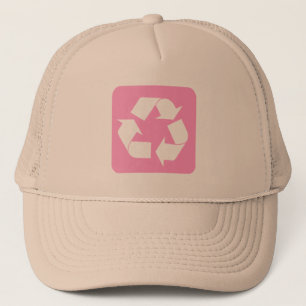 Casquette Panneau de recyclage - rose