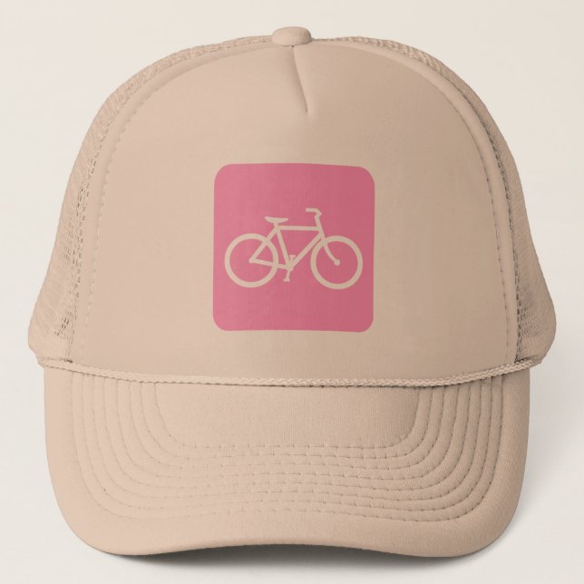Casquette Panneau de vélo - Rose (Devant)