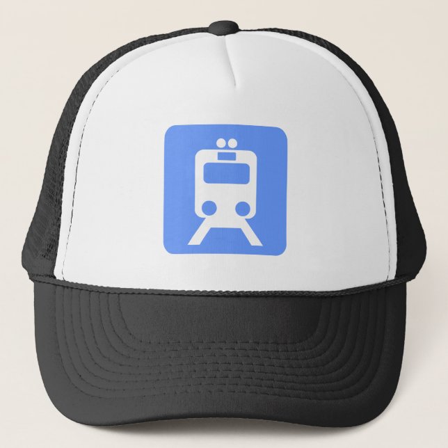 Casquette Panneau du train - Bleu bébé (Devant)