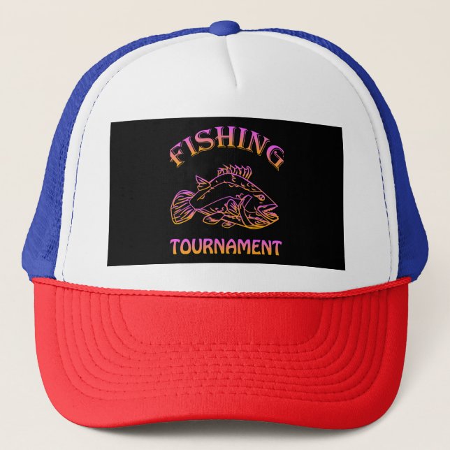 Casquette Panneau et insigne du tournoi de pêche (Devant)