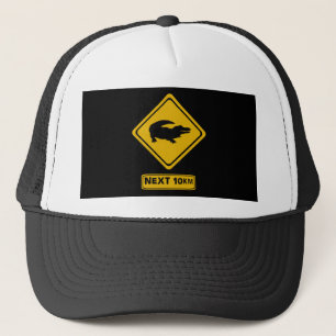 Casquette panneau routier de crocodile