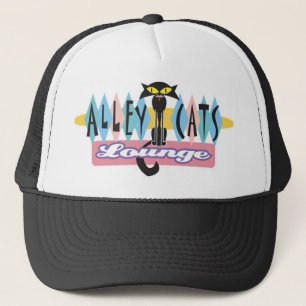 Casquette panneau salon des chats de la rue rétro